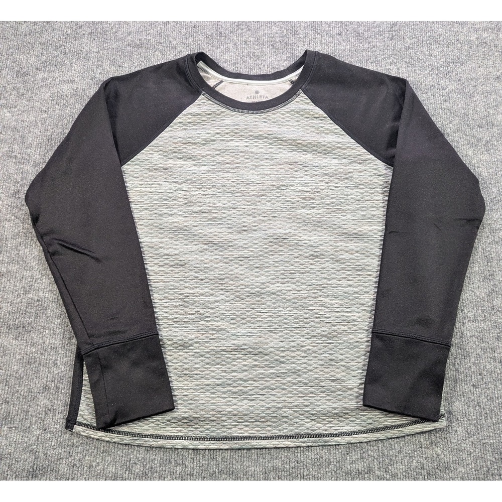 Athleta Snowscape Quilted Sweatshirt Women's Size Medium Multi Color